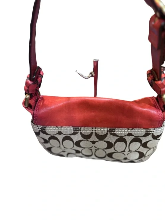 Coach Bleecker Signature Buckle Flap Bag Hobo - Picture 9 of 16